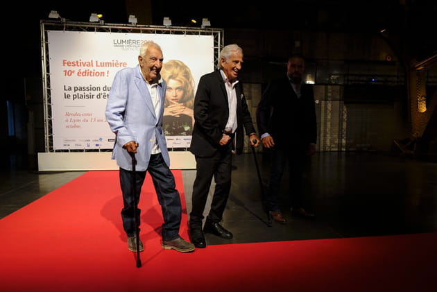 Charles G&eacute;rard et Jean-Paul Belmondo, au Festival Lumi&egrave;res