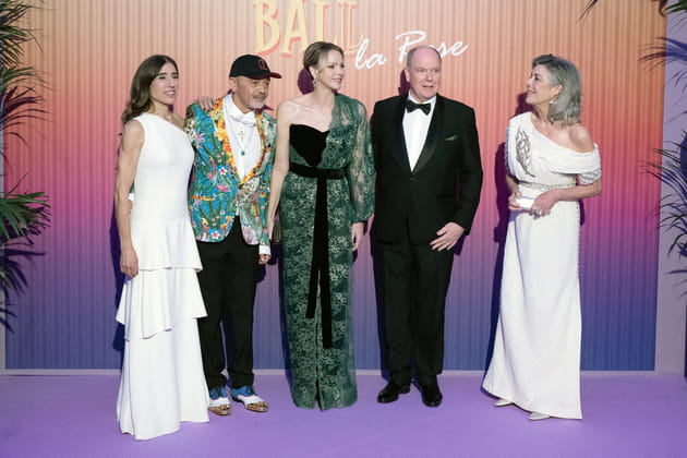 Bal de la Rose&nbsp;: Blanca Li, Christian Louboutin, Charlene et Albert de Monaco et Caroline de Hanovre