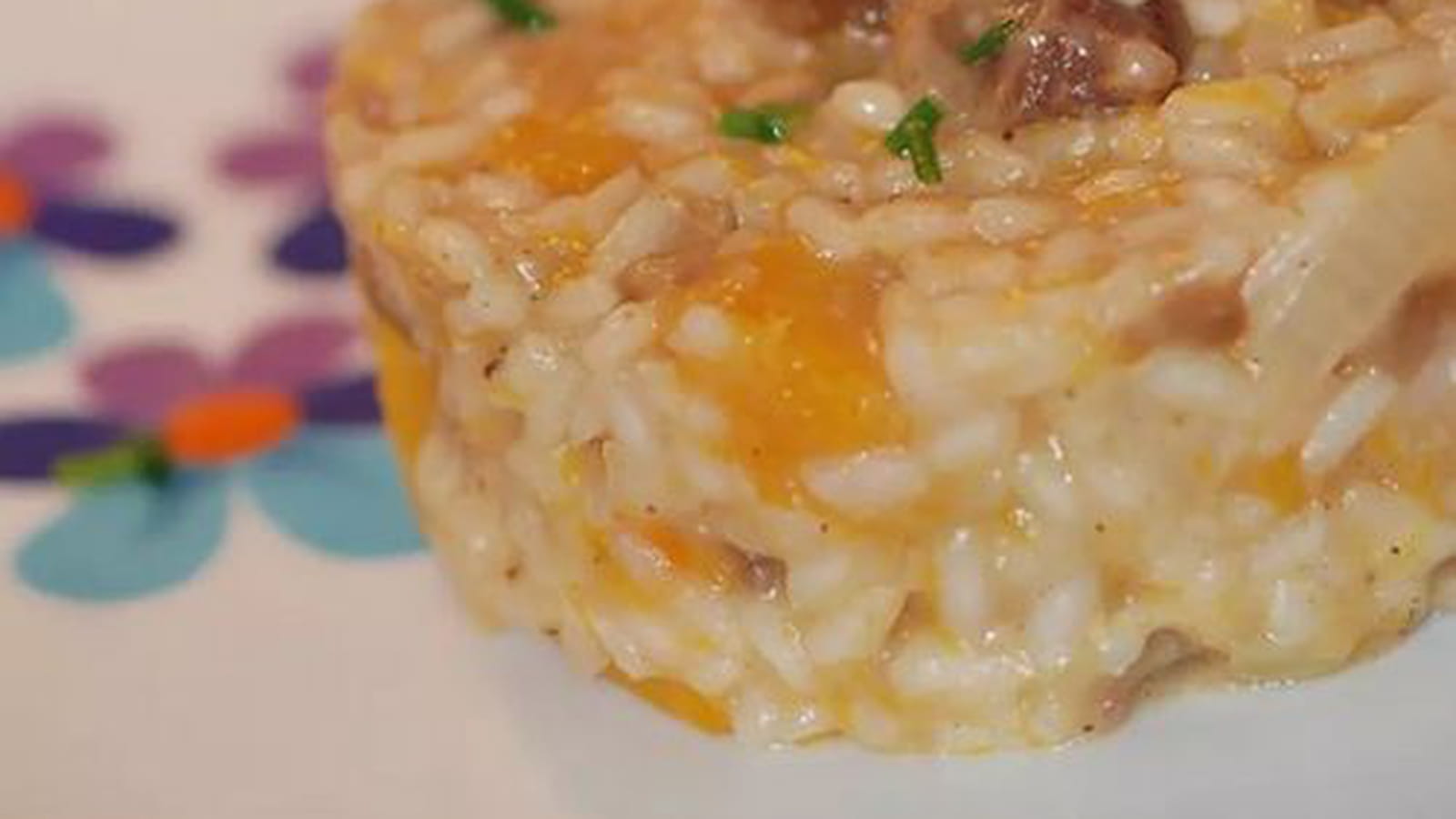 Risotto d'automne à la courge butternut et marrons