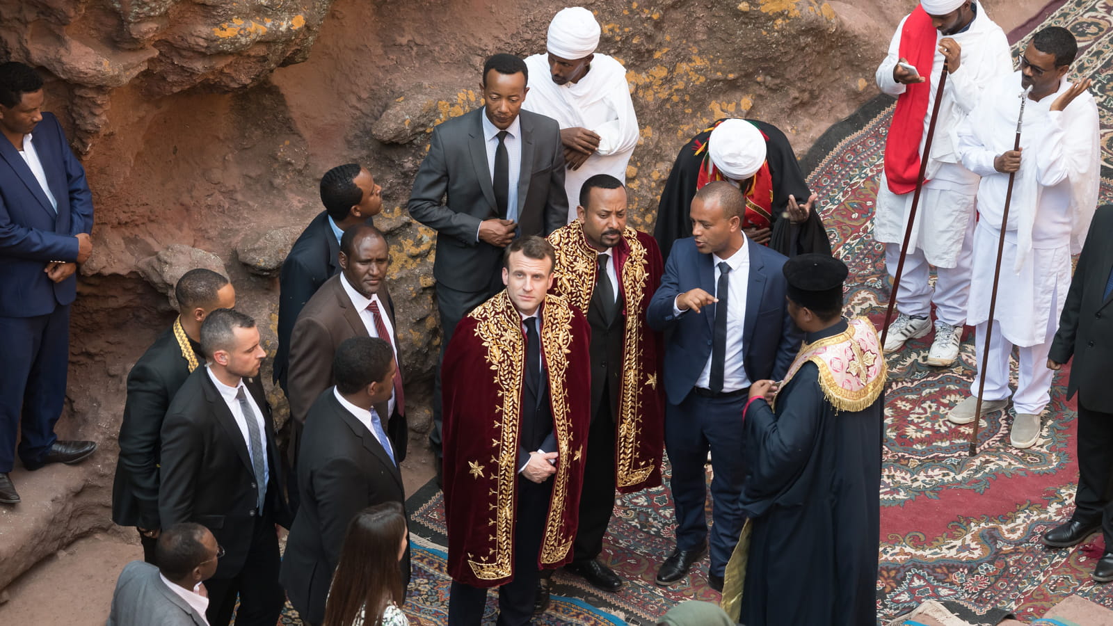 Emmanuel Macron, le Premier Ministre éthiopien Abiy Ahmed 