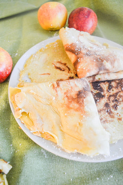 Crêpes alsaciennes fourrées aux pommes