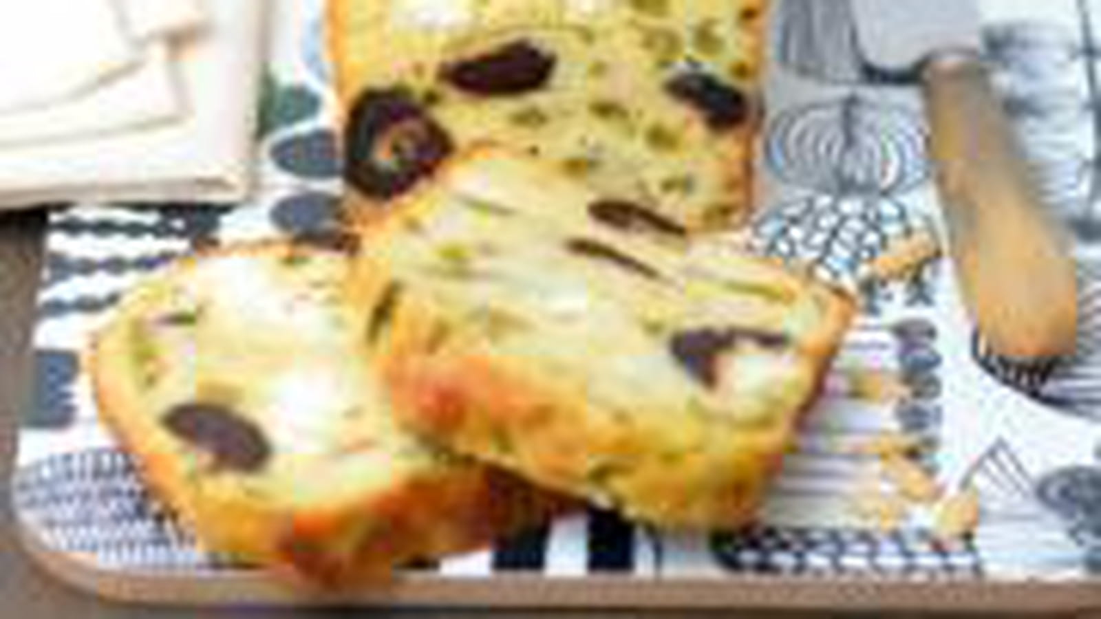 Cake haricots, feta, pignons