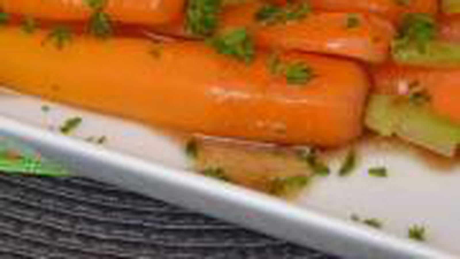 Carottes fondantes, sauce au vinaigre balsamique