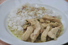 Emincé de dinde au curry et lait de coco (IG bas) : Etape 2