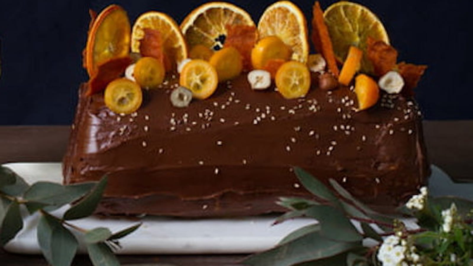 Bûche des Incas au chocolat et noisettes