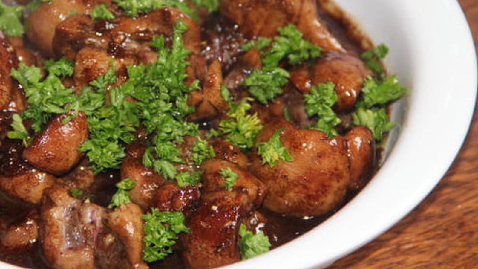 Rognon de veau au vinaigre balsamique et à l’ail