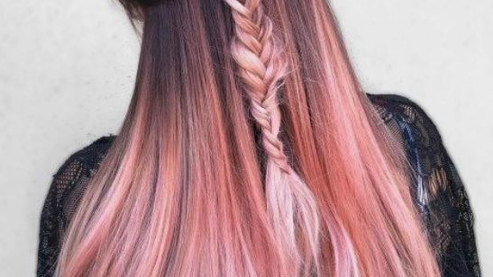 Ombré rose gold et tresse épi