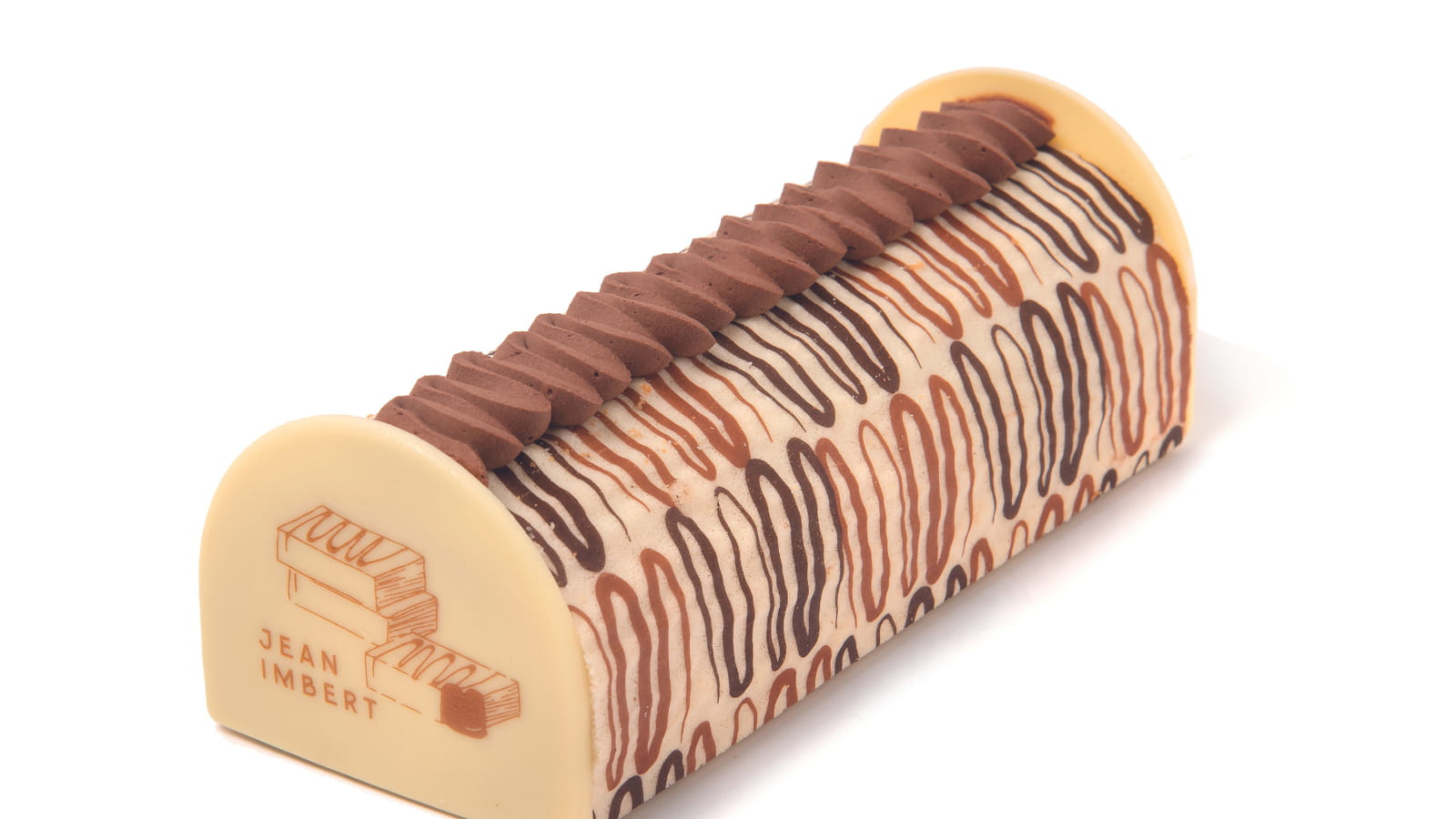 Bûche au caramel salé et chocolat de Jean Imbert pour Carrefour 