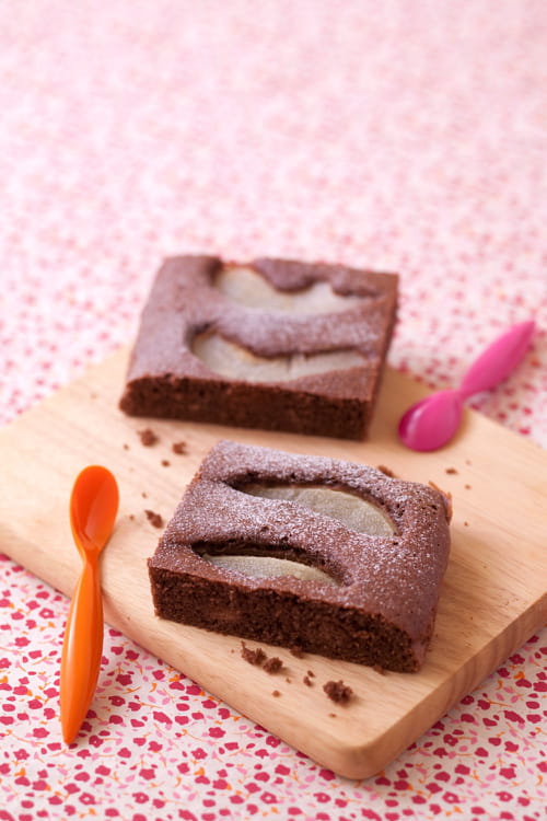 Gâteau aux poires et cacao