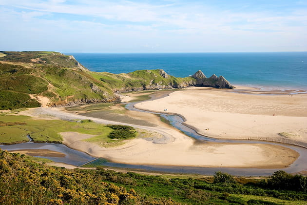 three cliffs bay gower peninsula