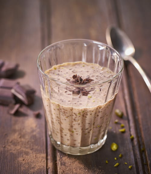 Crème dessert vegan tapioca Tipiak au lait de noisette chocolat et pistache (sans œuf)