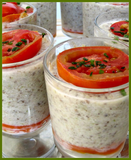 Verrines de tomates fraîches