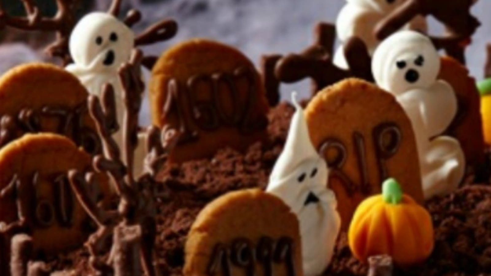 Gâteau cimetière d'Halloween