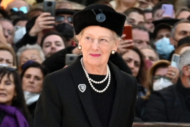 Margrethe II du Danemark aux obsèques de Constantin II de Grèce