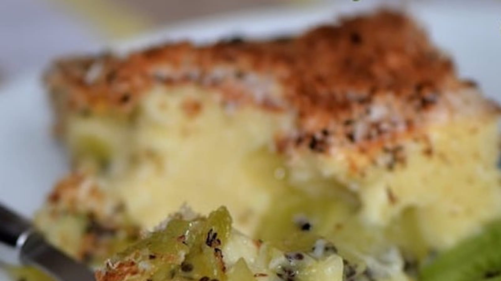 Clafoutis aux kiwis et noix de coco