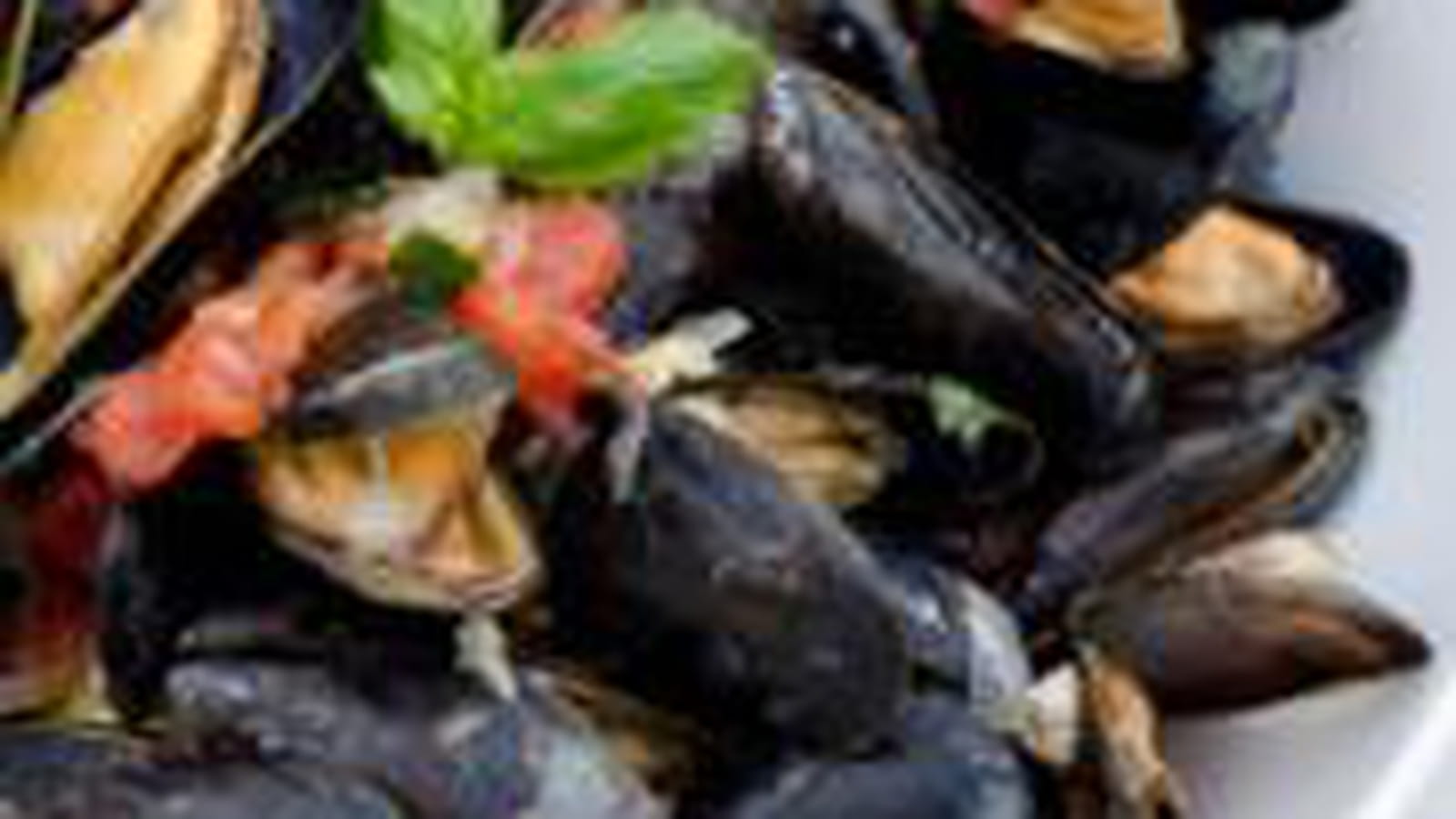 Moules au basilic et tomates