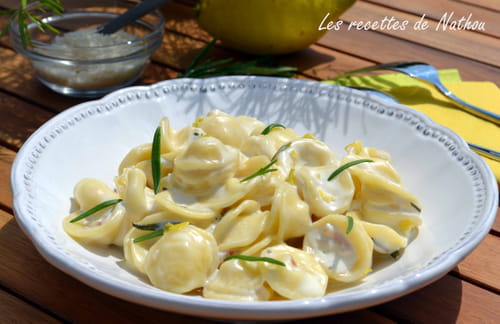 Pâtes orecchiette à la crème de romarin et citron