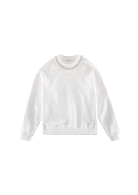 Sweat bijou blanc collection Giambattista Valli x H&M hiver