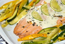Filet de truite à la crème au citron vert et à l'estragon : Etape 2
