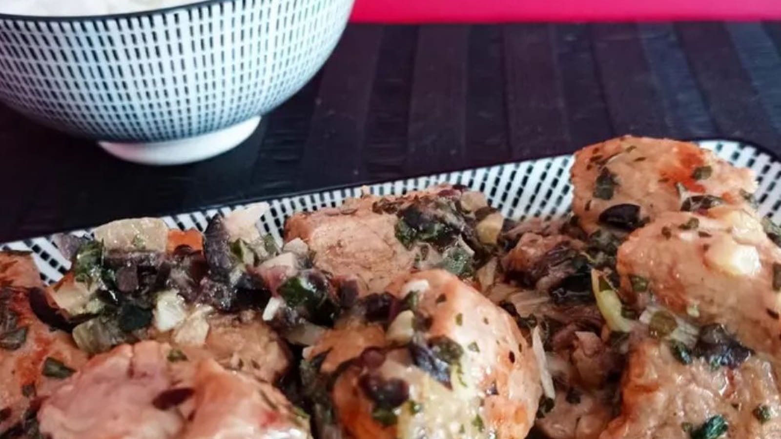 Sauté de veau aux olives et au basilic