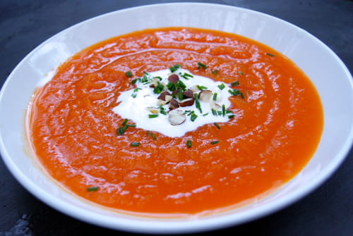 Velouté de courge butternut aux noisettes