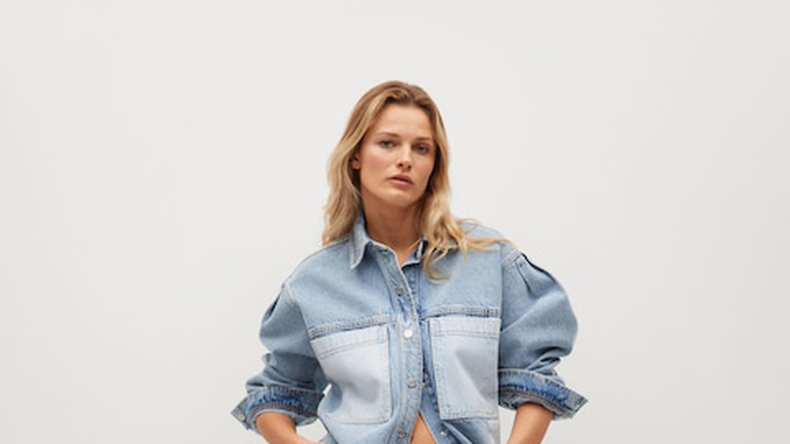 Surchemise en denim Mango