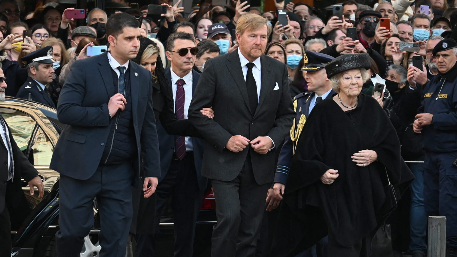 Willem-Alexander des Pays-Bas, reine Maxima et reine Beatrix 