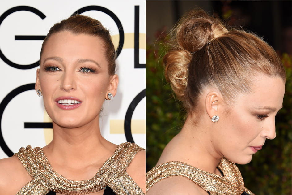 Le chignon banane boule de Blake Lively