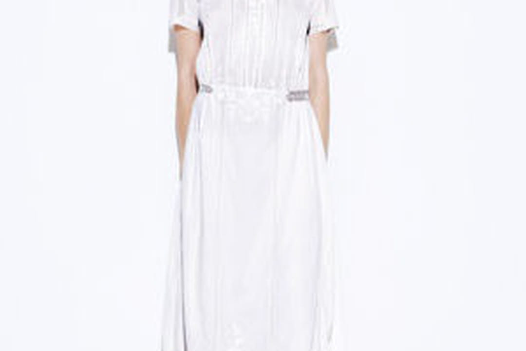 Robe blanche longue effet vintage de Swildens