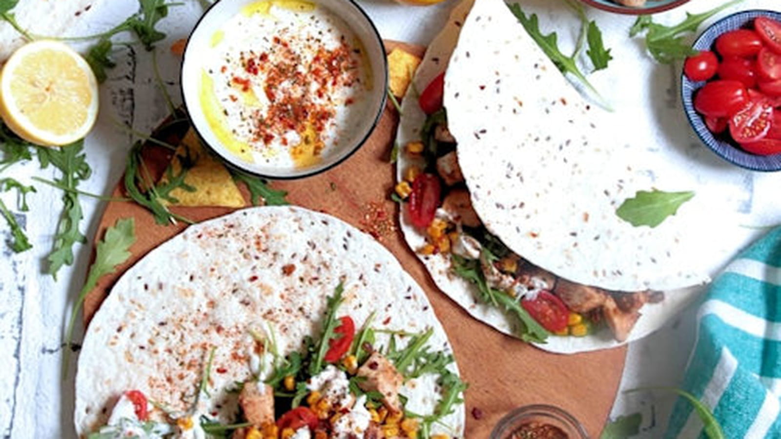 Wraps de poulet à la mexicaine