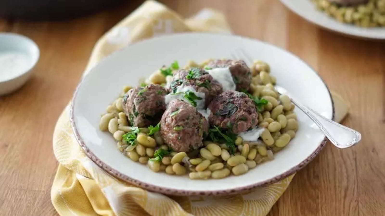 Boulettes d'agneau et ses flageolets