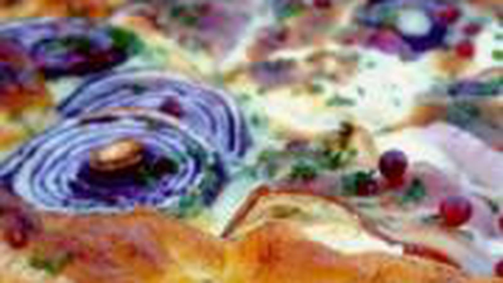 Tarte chèvre-oignons rouges