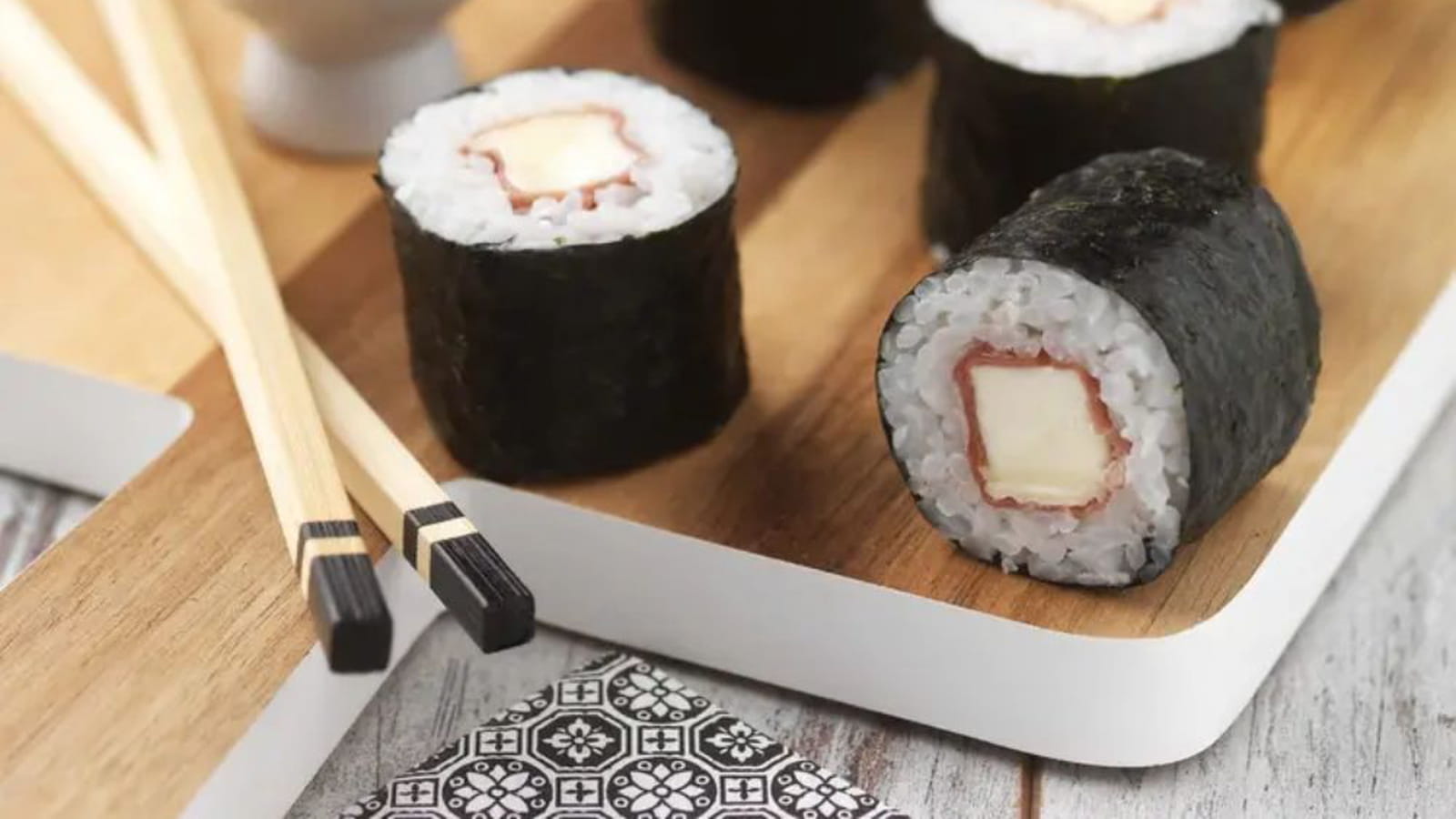 Maki au jambon cru et Pavé d’Affinois Original