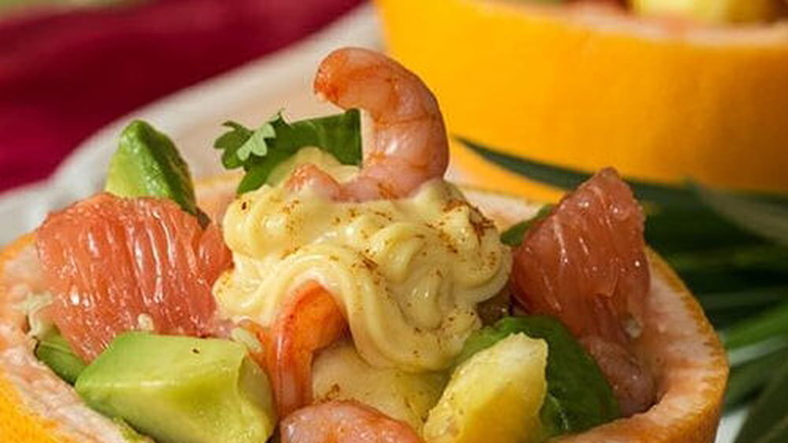 Pamplemousses cocktail aux crevettes