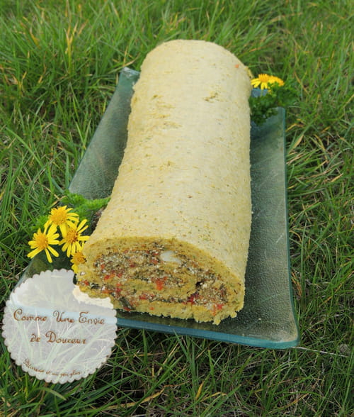 Roulé à l'oseille et au poivron