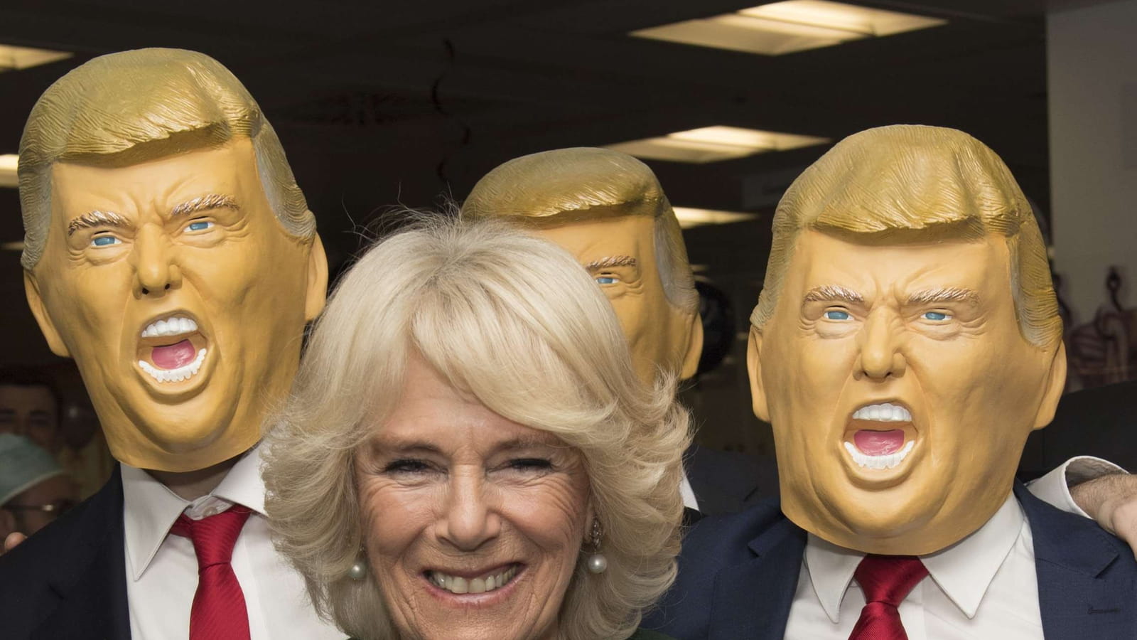 Camilla Parker Bowles, entourée de "Trumps"