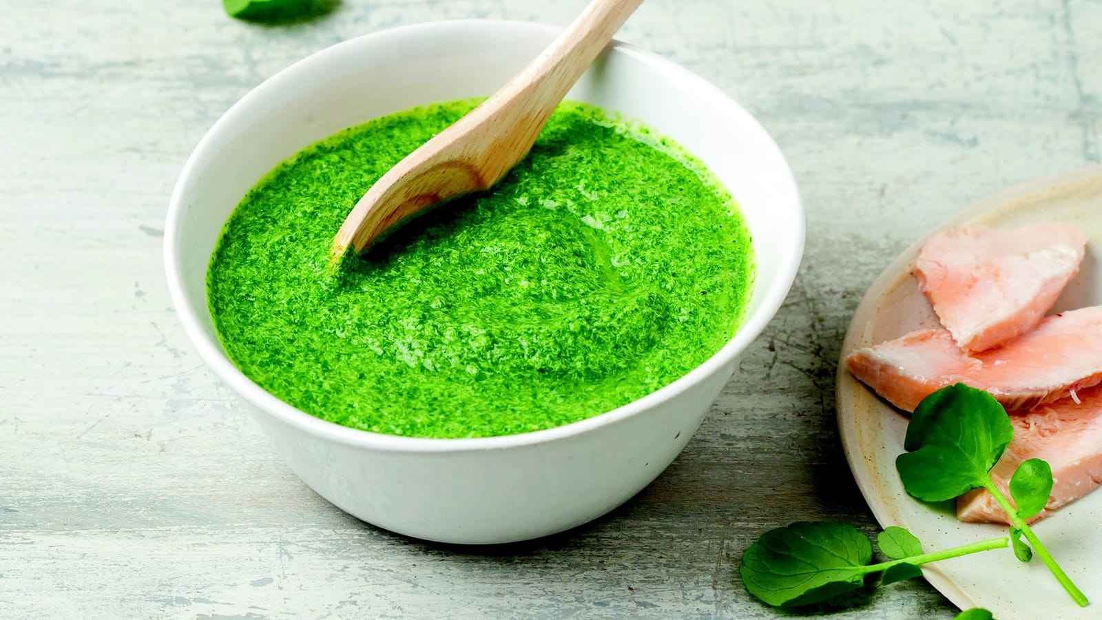 Velouté de cresson et saumon bio 