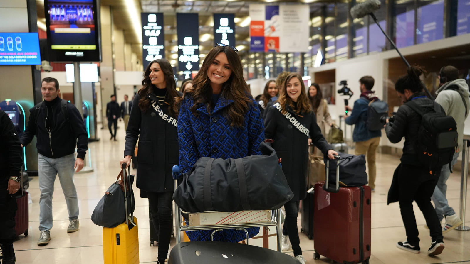 Diane Leyre à l'aéroport