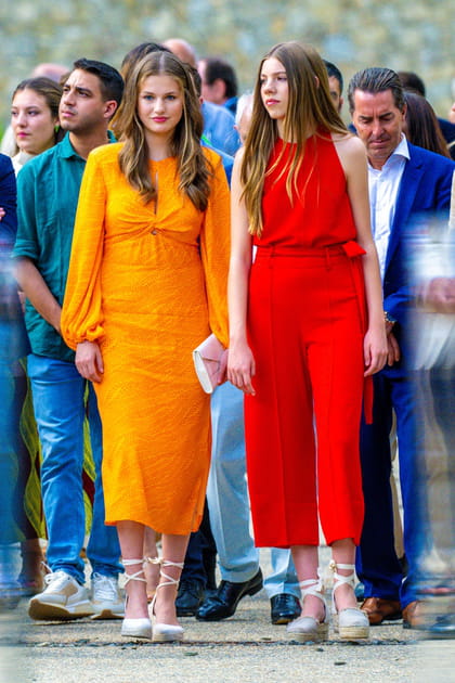Leonor et Sofia d'Espagne en visite &agrave; Girona, en Espagne