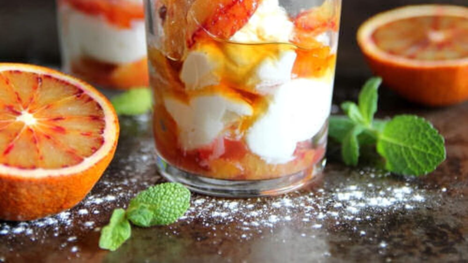 Salade d'oranges sanguines au mascarpone