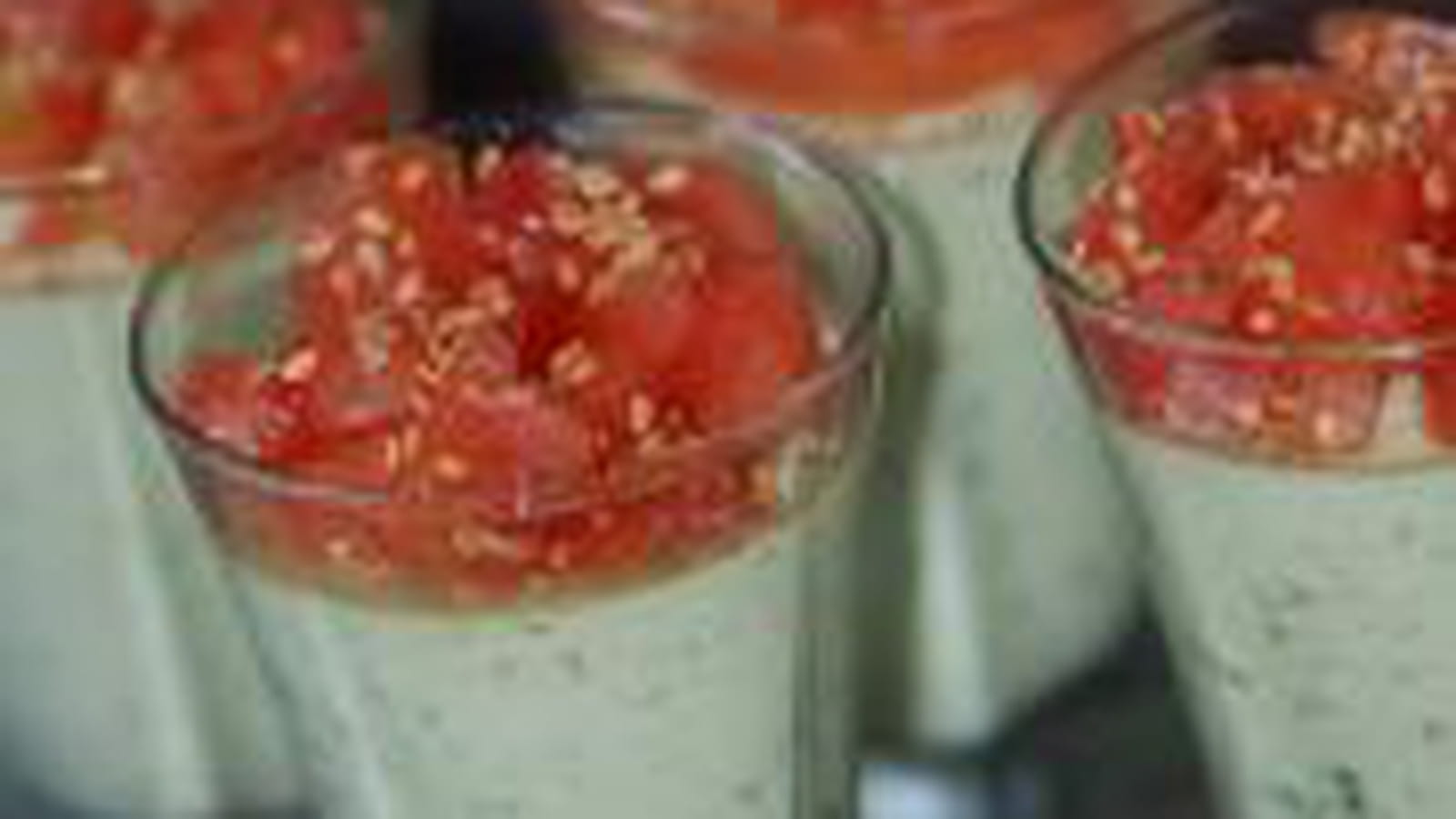 Panna cotta avocat et sésame