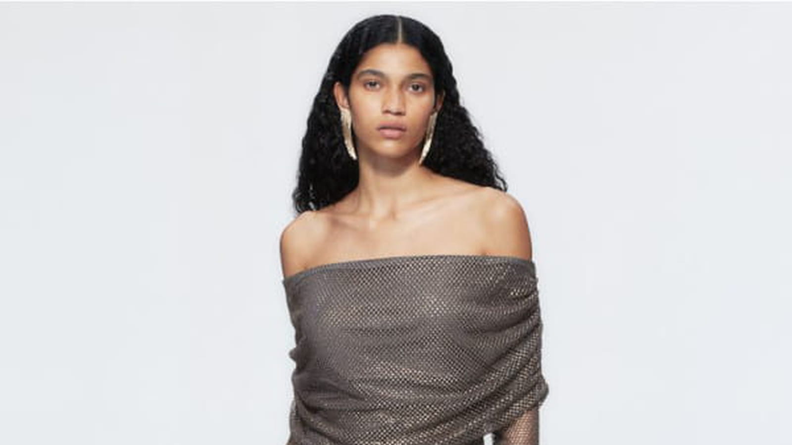 Robe à épaules nues H&M 