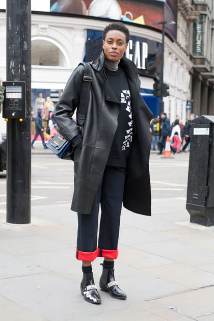 Street style &agrave; Londres : l'ourlet contrast&eacute;