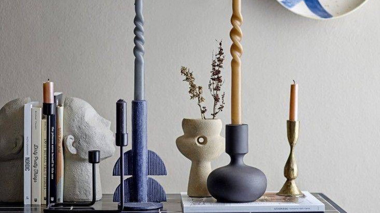Serre-livres sculptural