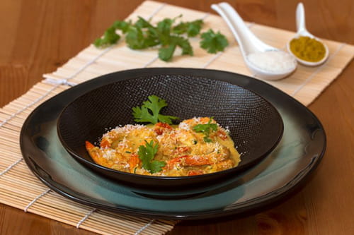 Curry thaï de crevettes coco-coriandre