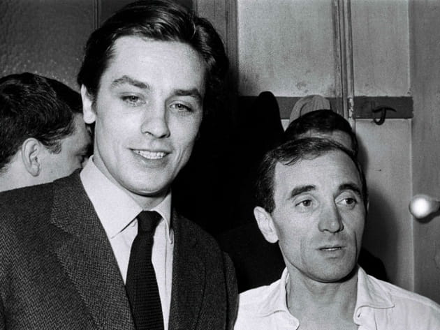 Charles Aznavour et Alain Delon