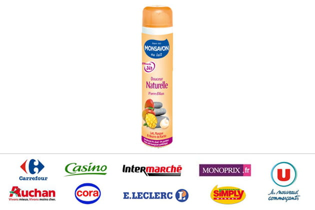 D&eacute;odorant Monsavon &agrave; la pierre d?alun parfums gourmands