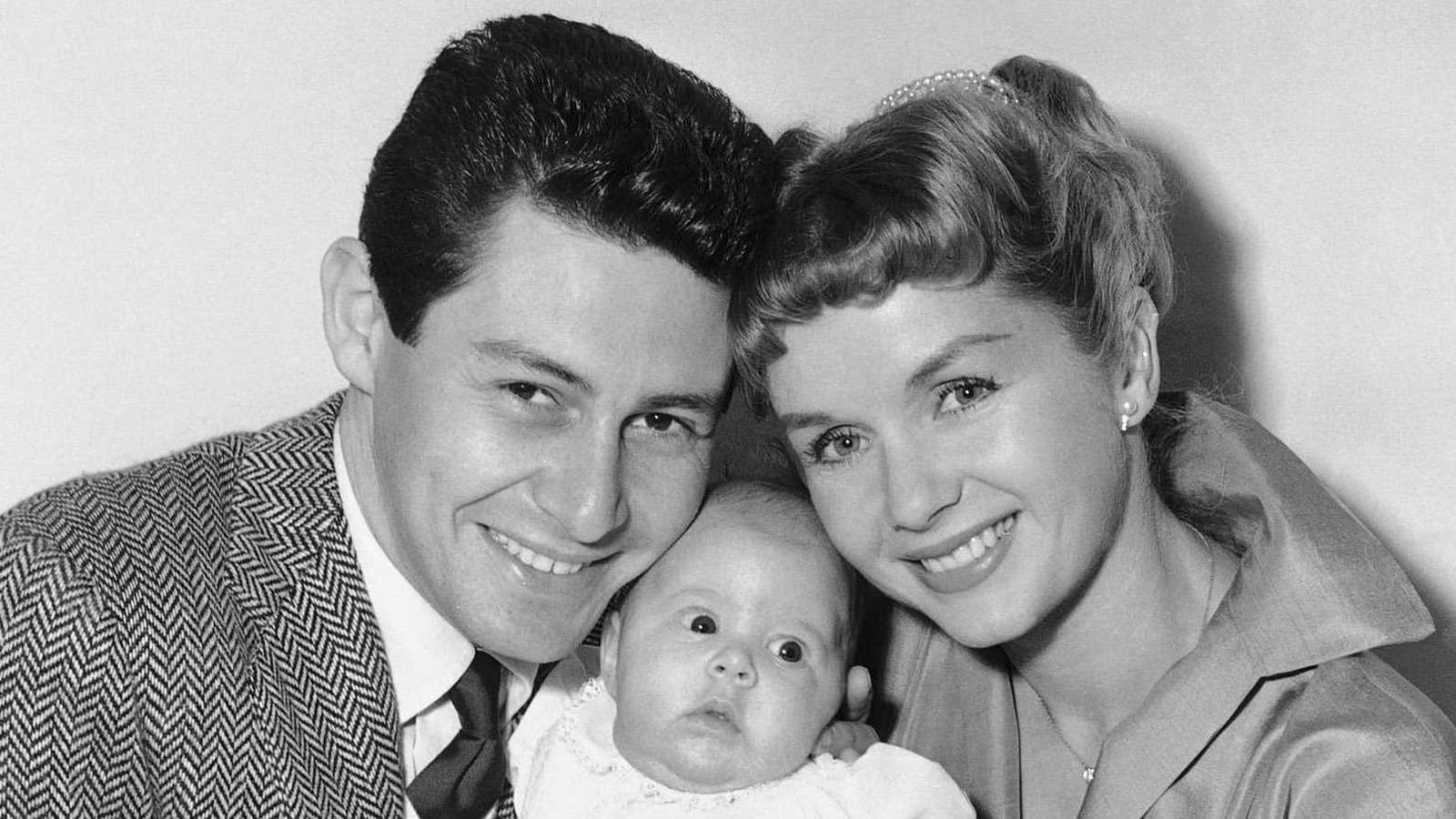 Debbie Reynolds et Eddie Fisher, avec Carrie Fisher 