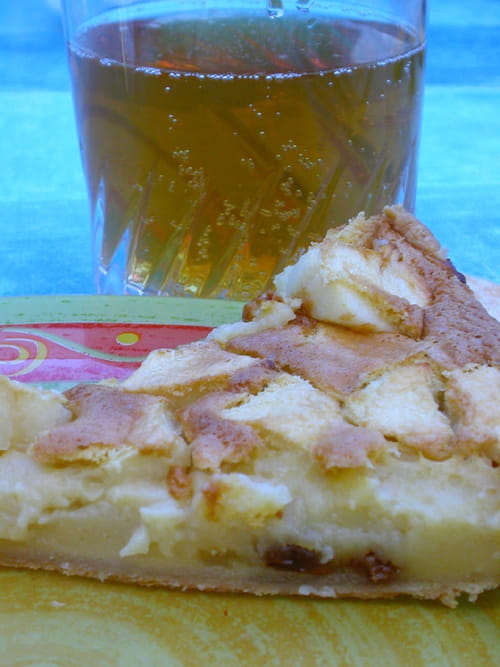 Tarte aux pommes au cidre