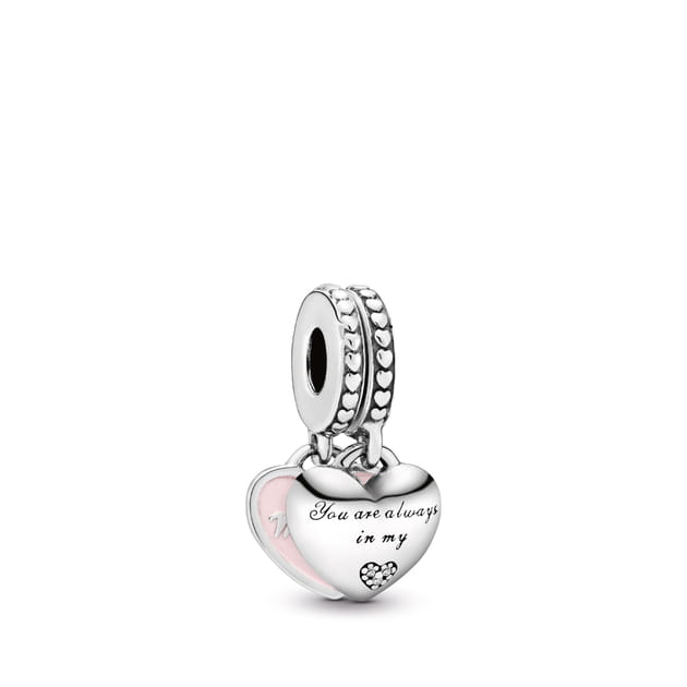 Charm Pendentif Avec C&oelig;urs M&egrave;re Et Fille
